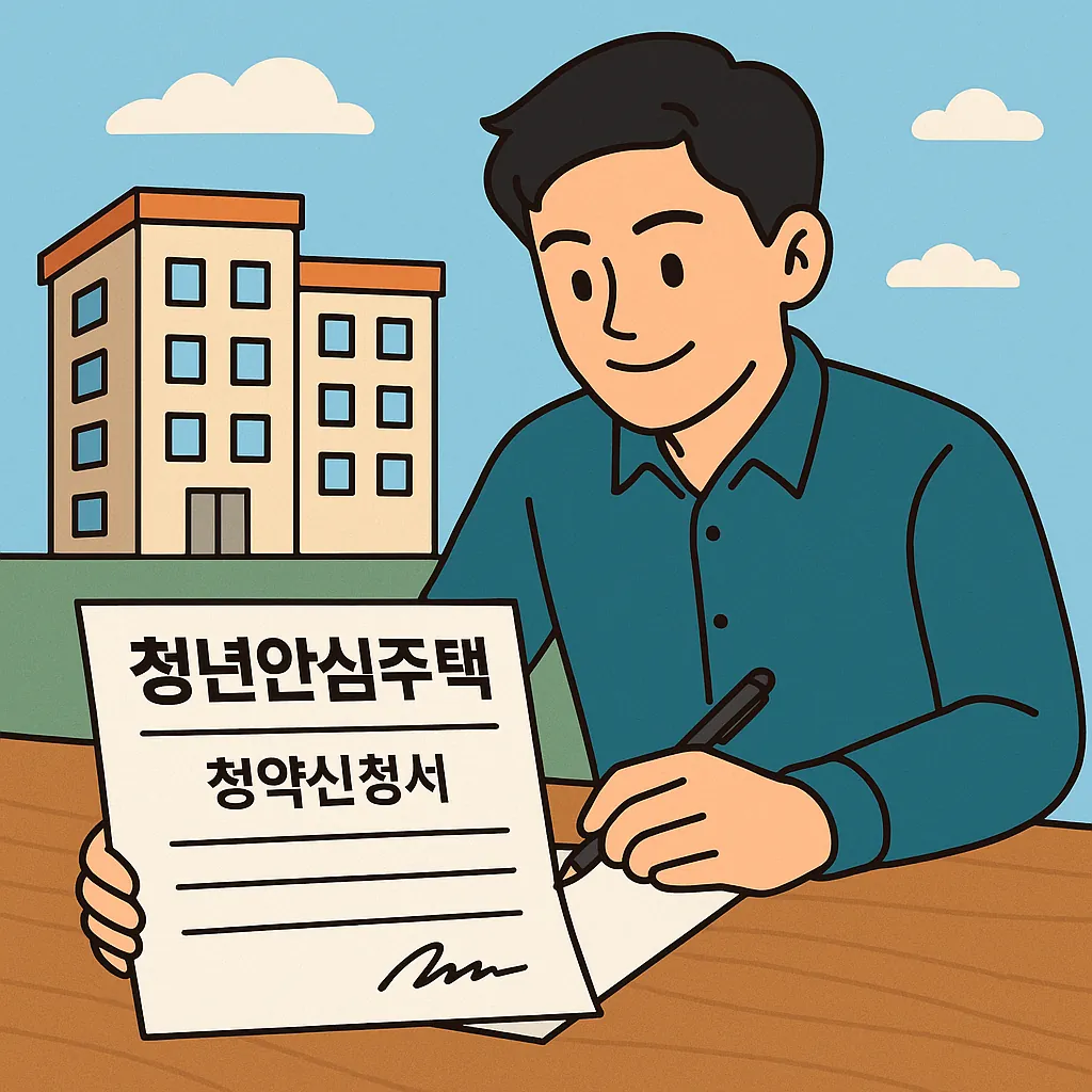 청년안심주택, 청약신청하는 그림