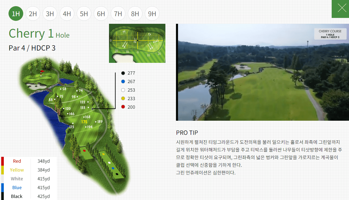 솔모로 CC Cherry 코스공략도 01