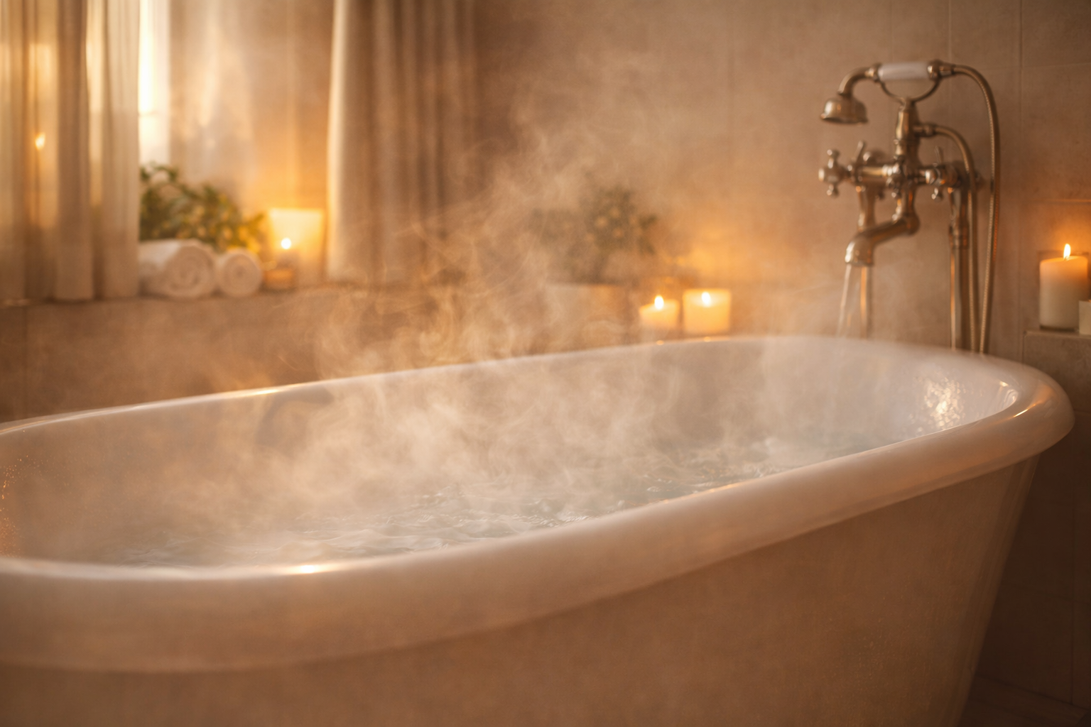 수면 다이어트를 위해 체온을 조절하는 미지근한 샤워 이미지