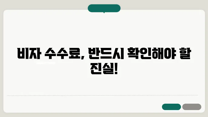 미국 비자 신청 수수료 안내