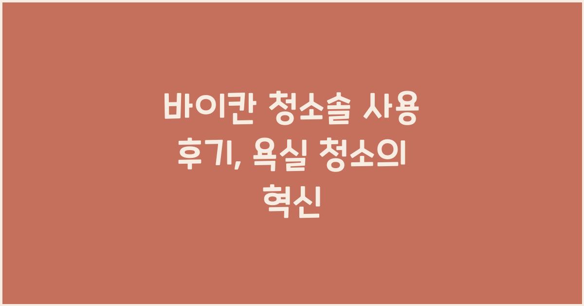 바이칸 청소솔