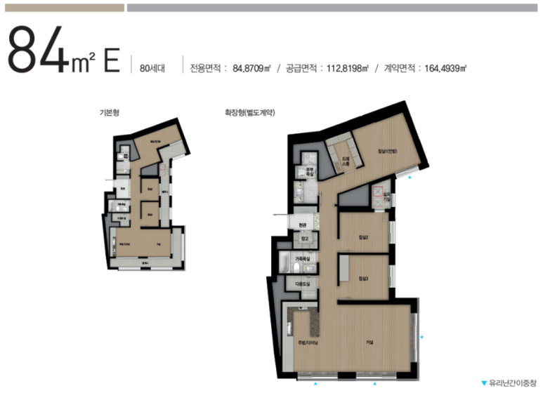 송도자이크리스탈오션 - 84E 평면도