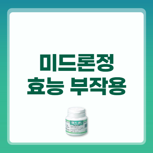 미드론정 효능 복용법 부작용