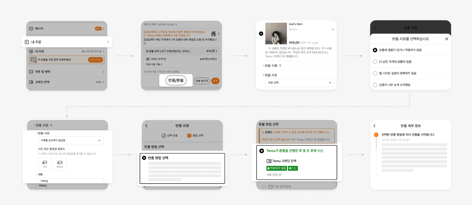 테무 환불 프로세스