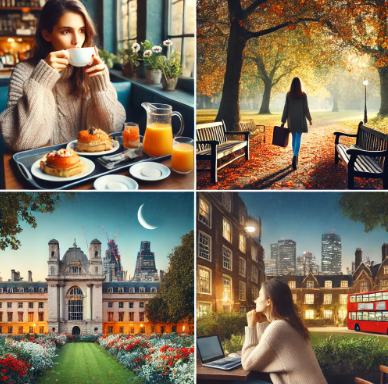 런던 주변 어학연수생이 생활하는 모습의 이미지