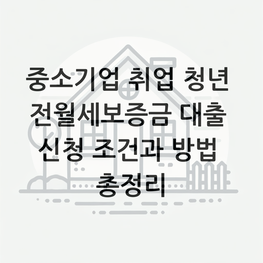 중소기업 취업 청년 전월세보증금 대출 신청 조건과 방법 총정리 썸네일