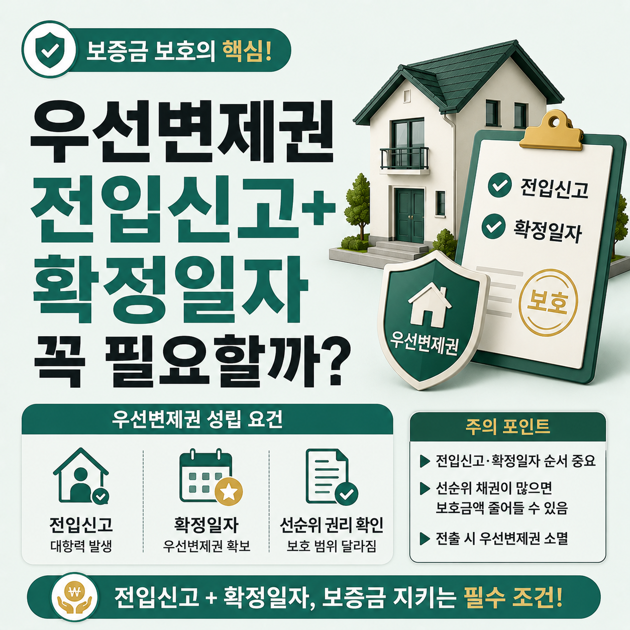전세 월세 우선변제권 확인 기준 설명 이미지