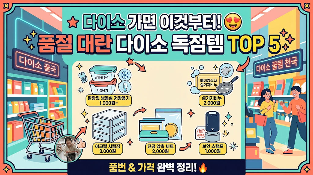 다이소 가면 이것부터! 품절 대란 다이소 독점템 TOP5