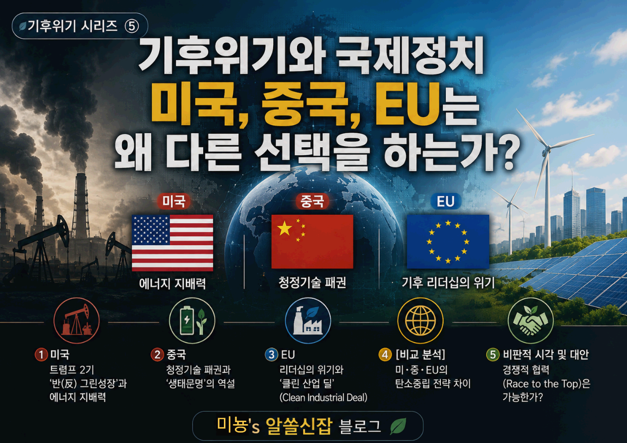 기후위기와 국제정치 - 미국, 중국, EU는 왜 다른 선택을 하는가