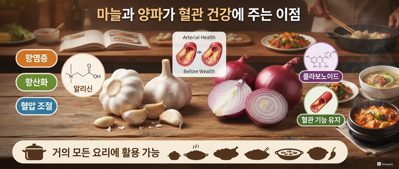 마늘과 양파가 혈관 건강에 주는 이점