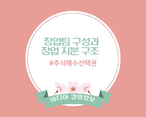 창업팀 구성과 창업 지분구조 주식매수선택권