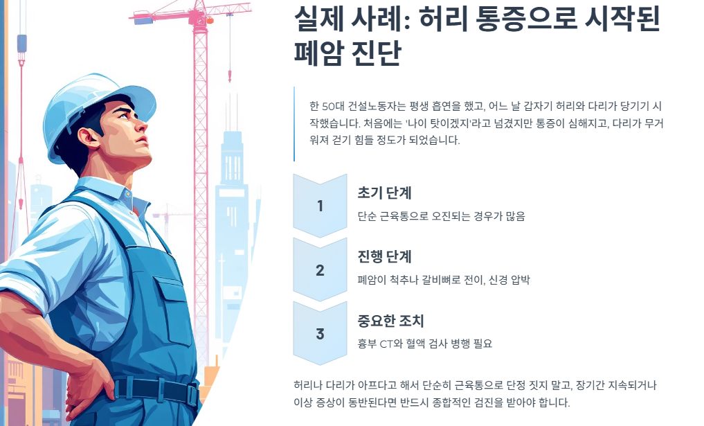 실제 사례: 허리 통증으로 시작된 폐암 진단