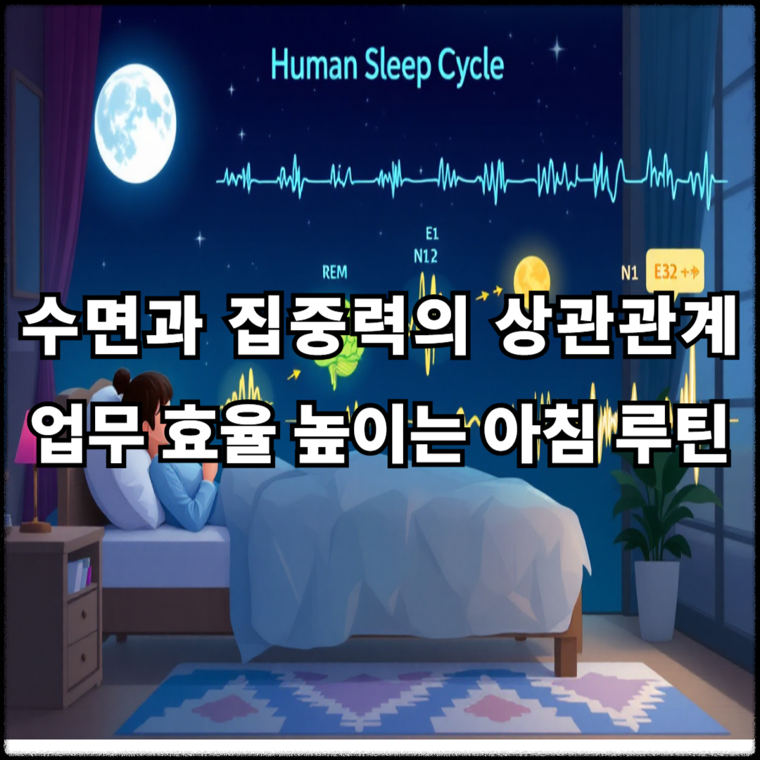 수면과 집중력의 상관관계, 업무 효율 높이는 아침 루틴