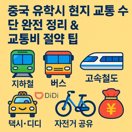 중국 유학 준비생을 위한 현지 교통 수단 &amp; 교통비 절약 꿀팁 사진