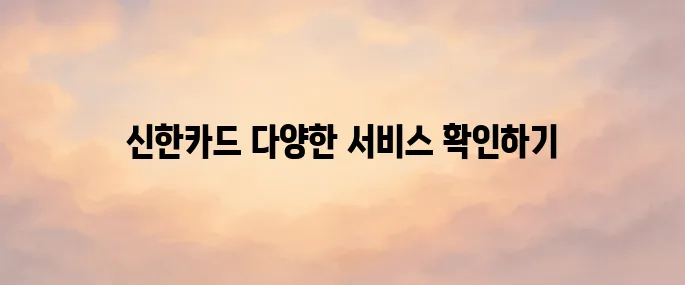 신한카드 홈페이지 바로가기