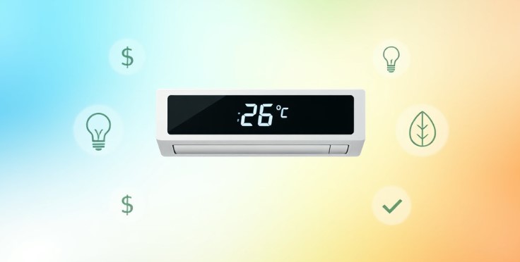 에어컨 전기세 절약을 상징하는 이미지입니다.
