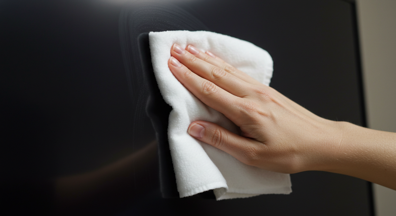 화면에 무리하게 힘을 주어 누르지 않습니다