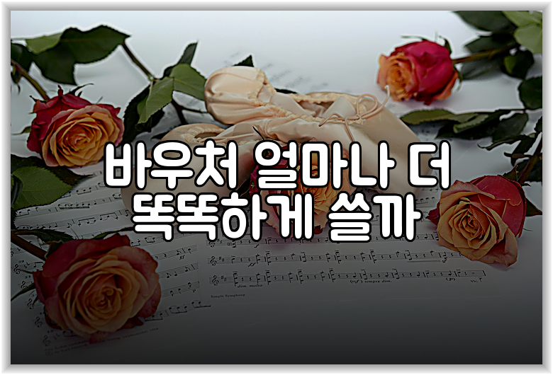 바우처 얼마나 더 똑똑하게 쓸까