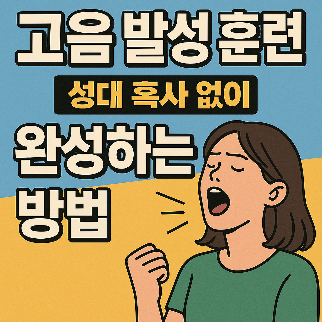 고음 발성 훈련, 성대 혹사 없이 완성하는 방법 사진