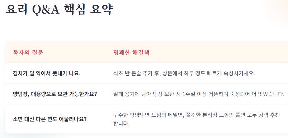 열무비빔국수