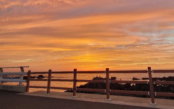 이호테우해변의 일몰과 노을