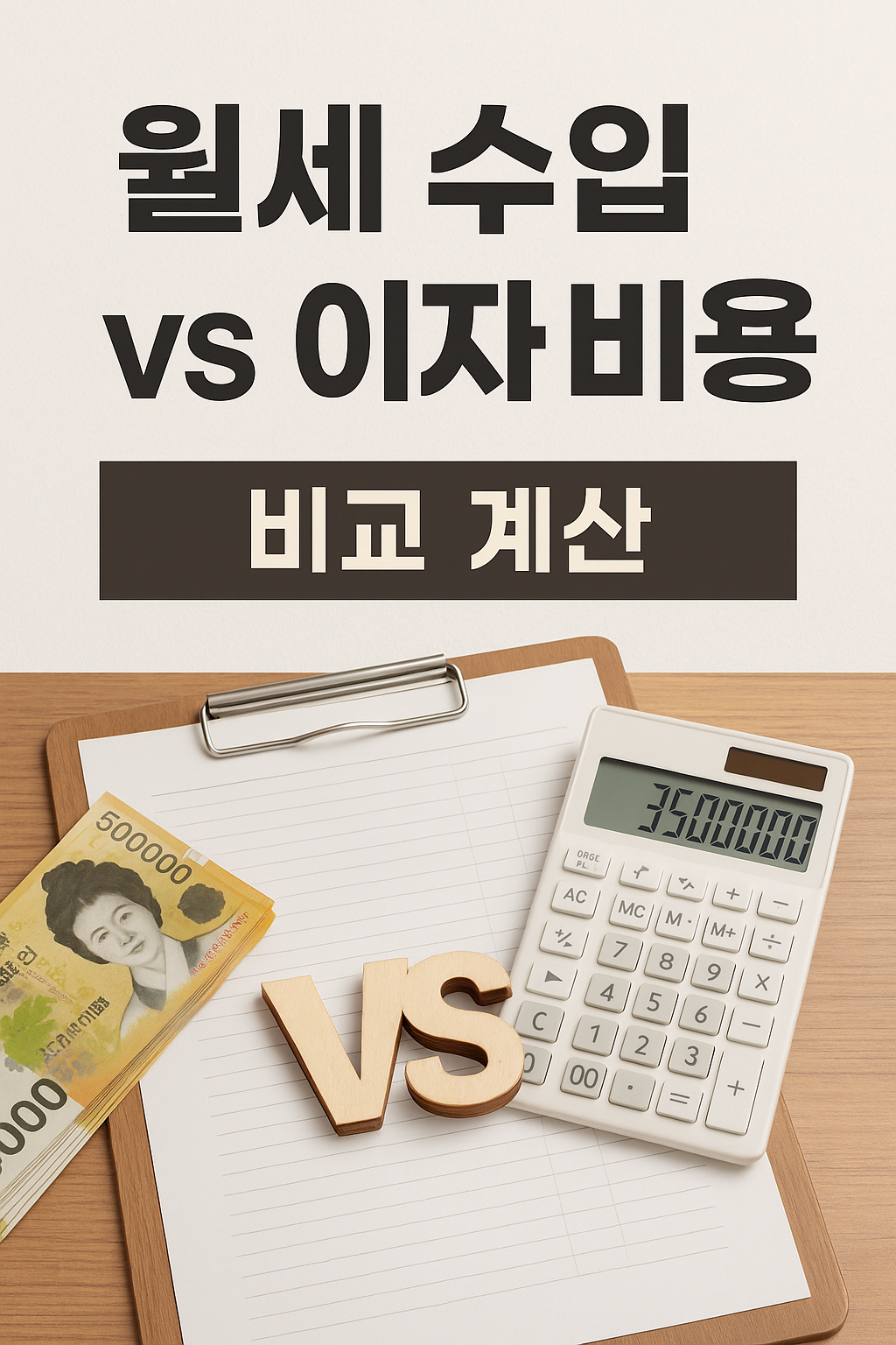 월세 수입 vs 이자 비용 비교 계산