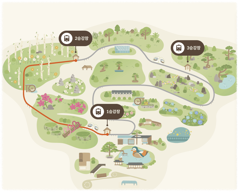 화담숲 가을 단풍 축제 기간 예약 모노레일 구간지도