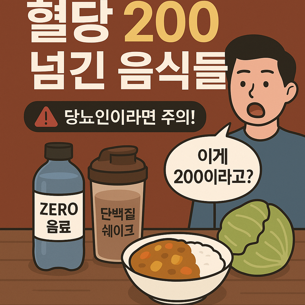 당뇨인 혈당 음식 당뇨식단 혈당스파이크 당뇨주의음식 혈당관리 제로음료 단백질쉐이크 카레주의 양배추효과 당뇨팁 건강관리