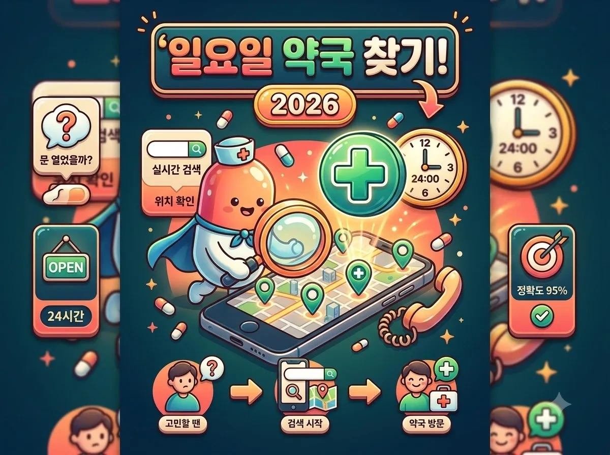 일요일 24시간 약국 문 여는 곳 찾는 방법과 주의점