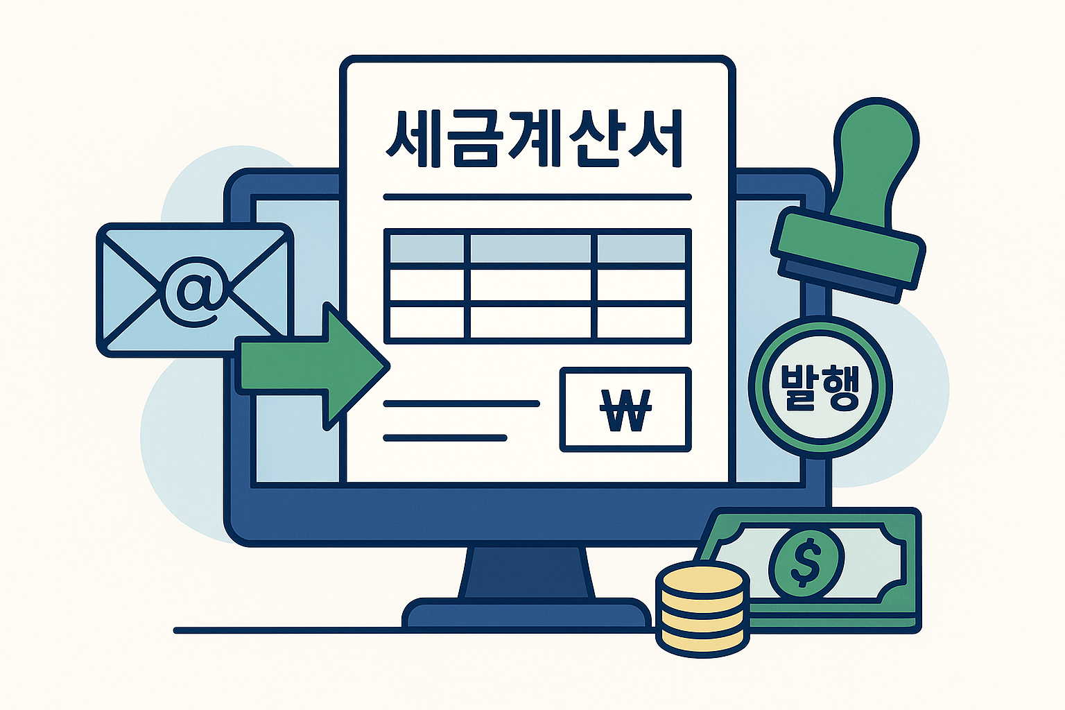 전자세금계산서 발행 사진