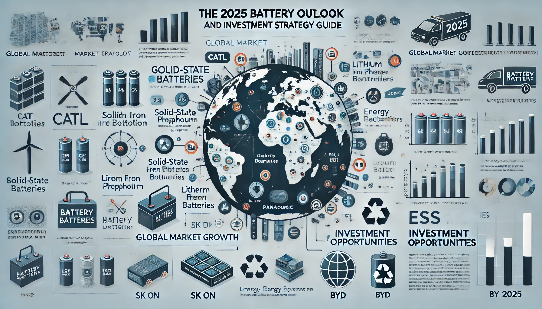 2차전지 시장 전망과 투자 전략을 표현한 이미지