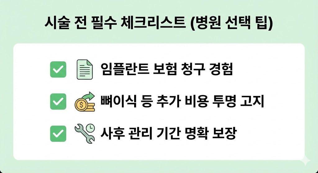 임플란트 시술 전 필수 체크리스트