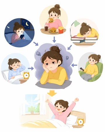 아침 피곤함 생활 관리 인포그래픽16