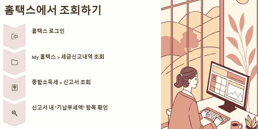 홈텍스에서 조회하기