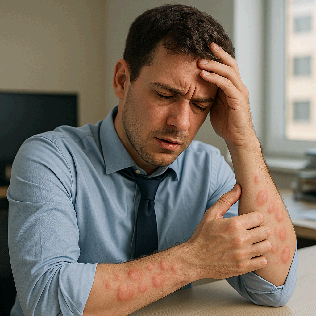 실생활에서 관찰되는 스트레스와 두드러기의 연관성