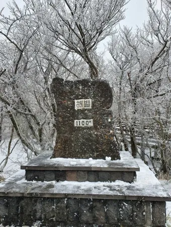 한라산 고지대 체감온도 방풍 재킷 스틱 준비물_17