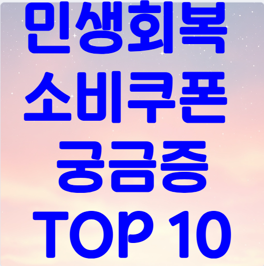 전국민 민생회복 소비쿠폰 궁금증 10가지