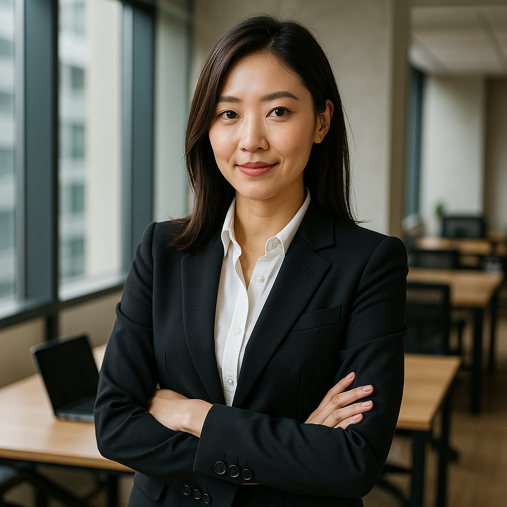 단정한 여성 비서의 모습