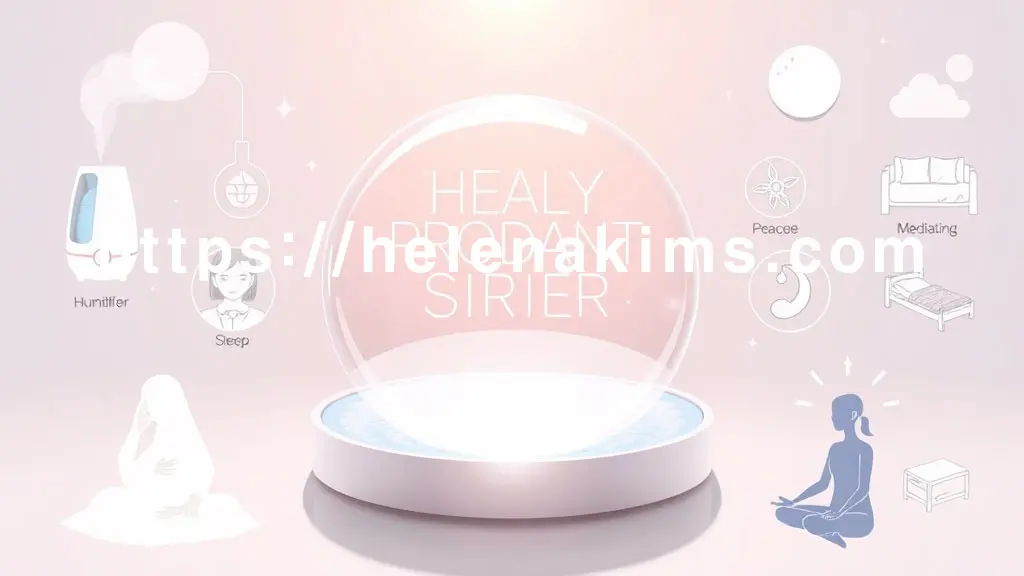 건강하고 촉촉한 피부를 보호하는 투명한 방어막을 중심으로, 주변에 일상생활 속 예방 아이콘들이 배치된 모습