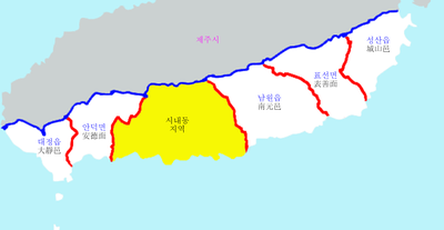 서귀포시 행정구역 지도