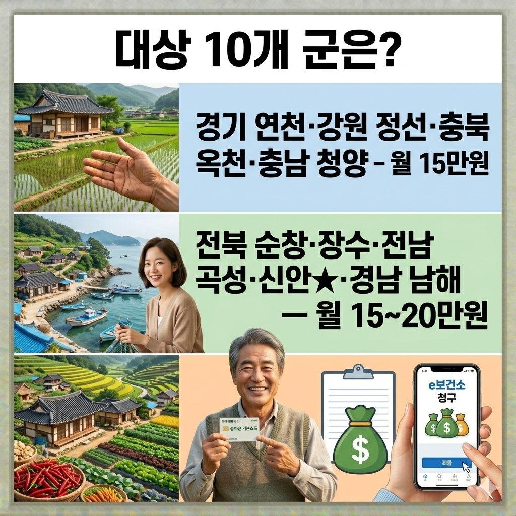 2026년 농어촌 기본소득 총정리 &mdash; 월 15만원&middot;10개 군&middot;신청방법&middot;사용처