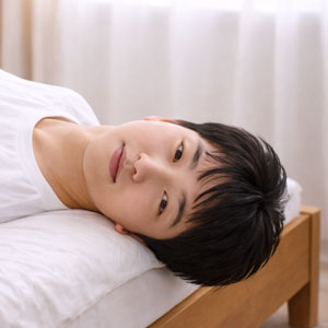 이석증 자가치료법 - 고개를 왼쪽으로 90도