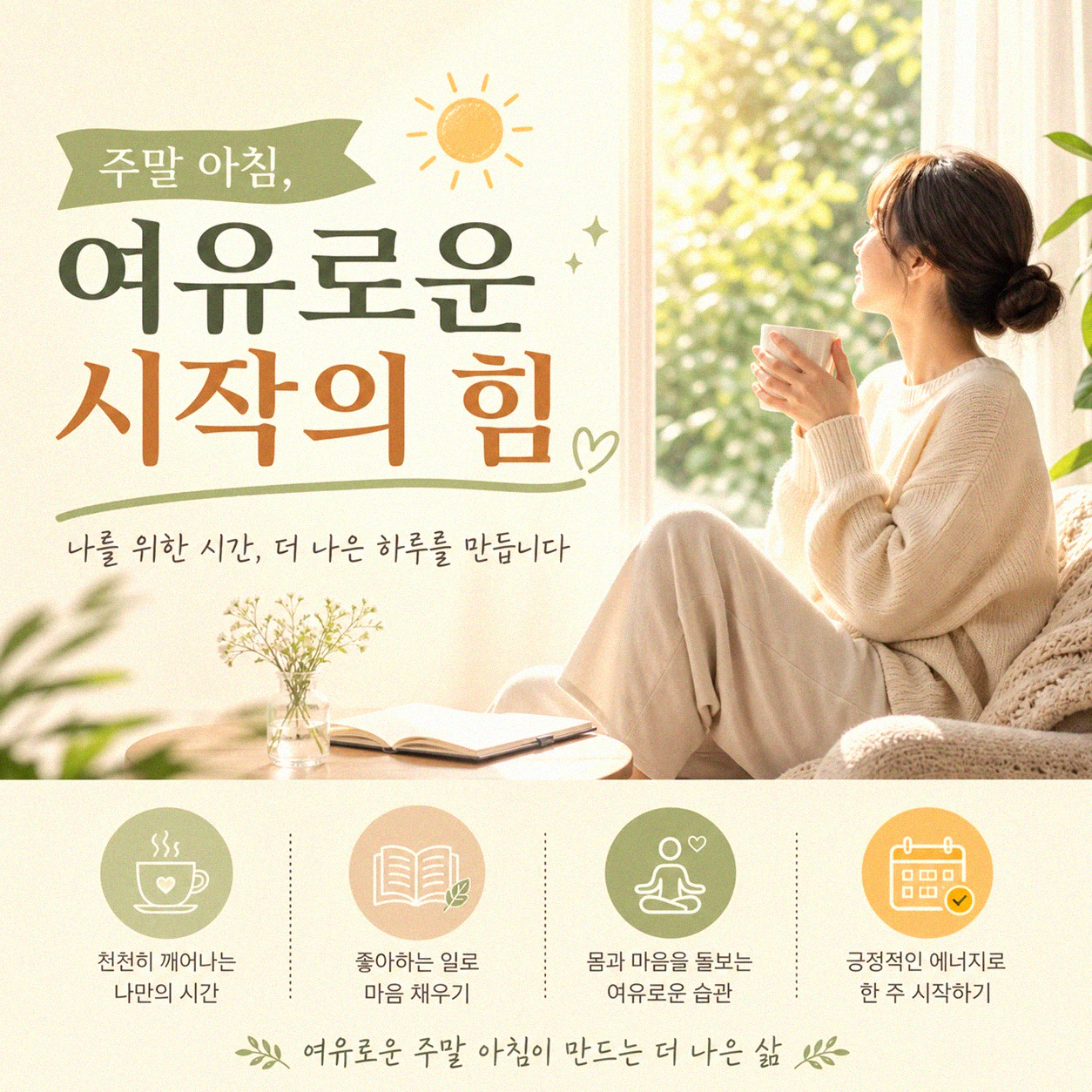 주말 아침, 평소와 다르게 시작해보니 생긴 변화들