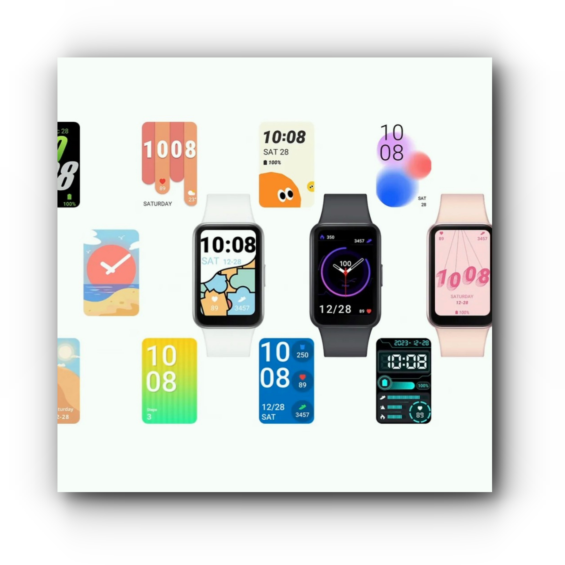 갤럭시핏3 운동 모드와 건강 측정 화면