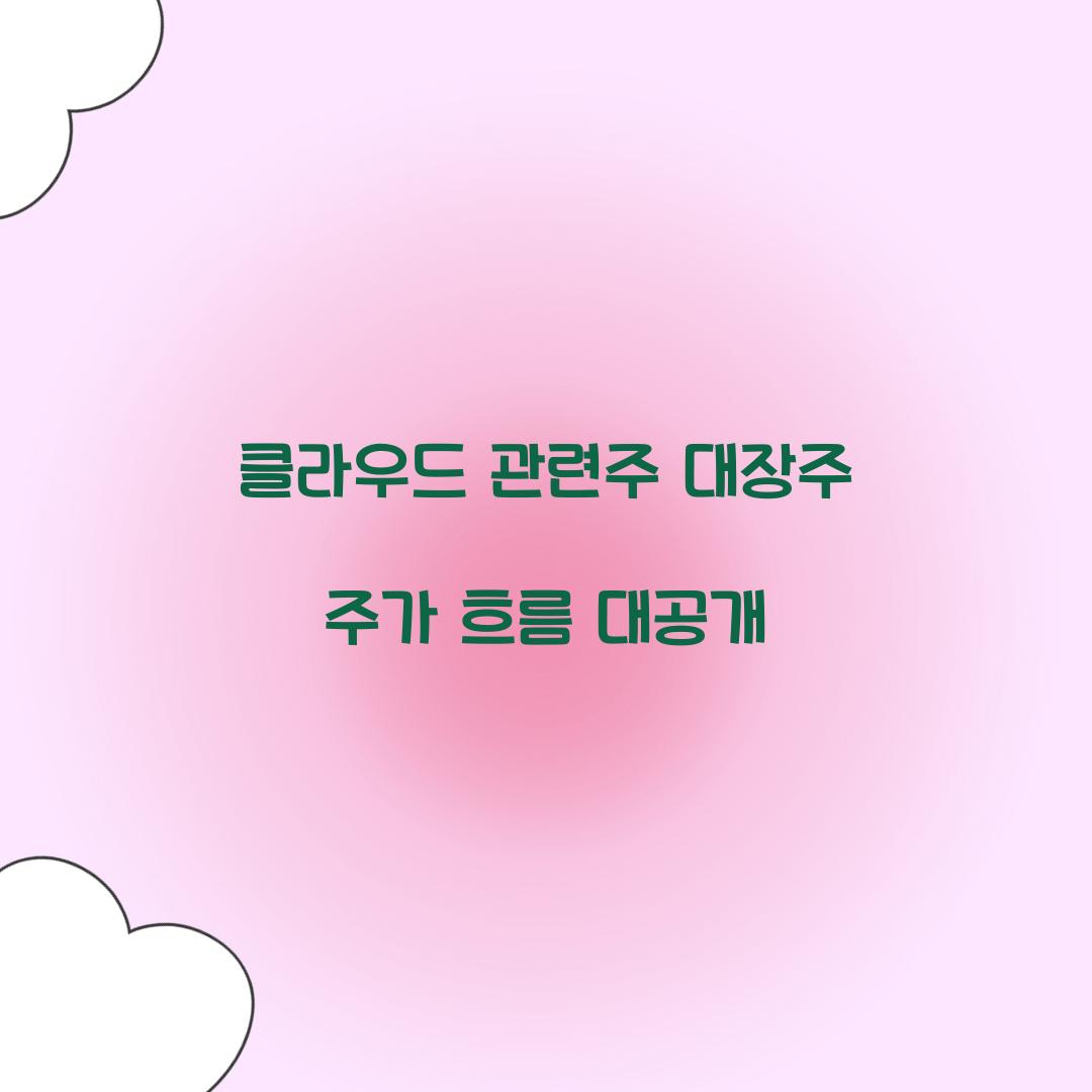 클라우드 관련주 대장주