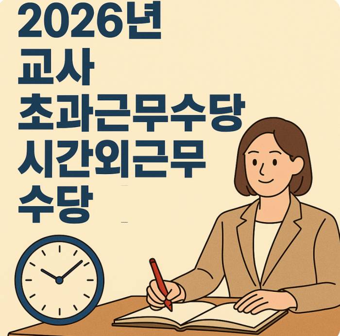 2026년 교사 초과근무수당