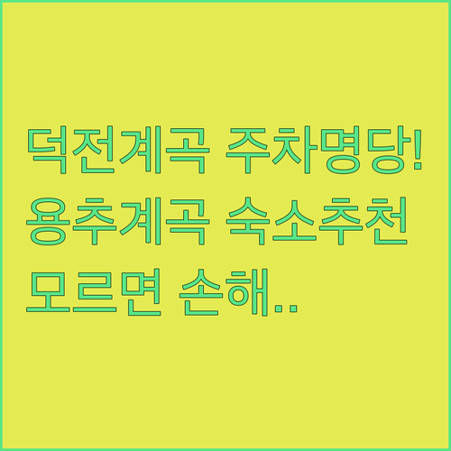 함양 덕전계곡 무료 주차 명당 확보 ..