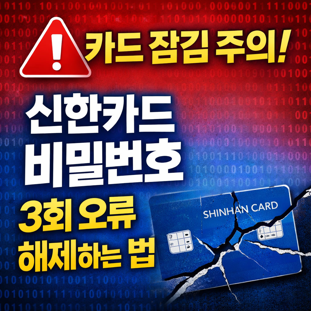 신한카드 비밀번호 변경하는 법 3회 오류 해제까지 완벽 정리!