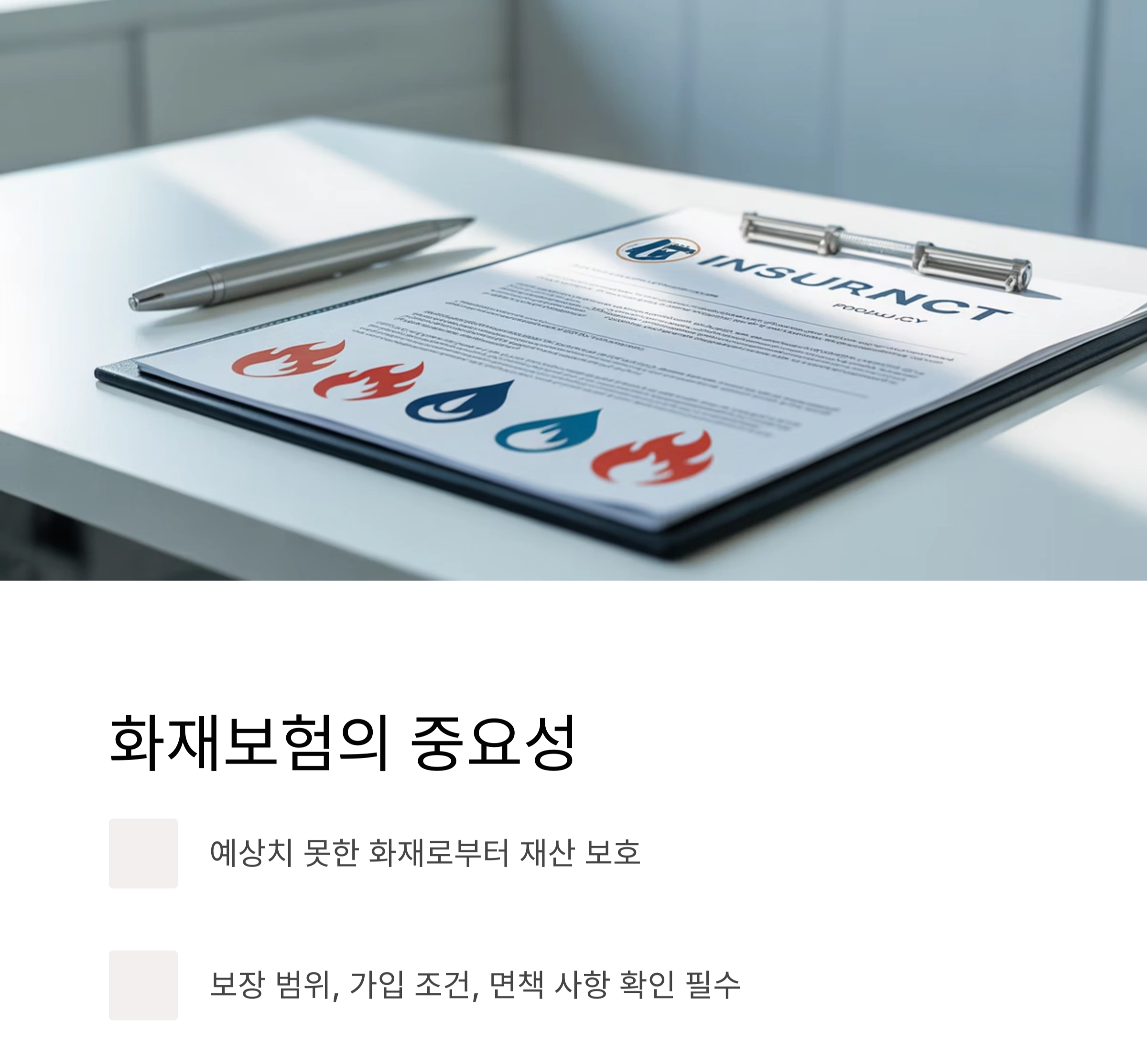 화재보험 가입 전 반드시 확인해야 할 핵심 체크포인트