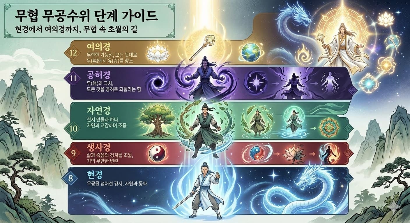 현경, 생사경, 자연경, 공허경, 여의경